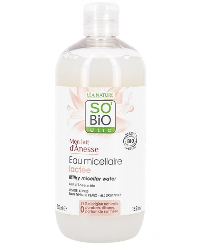 Eau Micellaire So Bio με Γάλα γαϊδούρας/ πρόσωπο/μάτια/χείλη 500ml