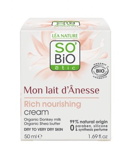 So Bio Rich Nourishing Cream με Γάλα Γαϊδούρας/Ξηρή επιδερμίδα 50ml