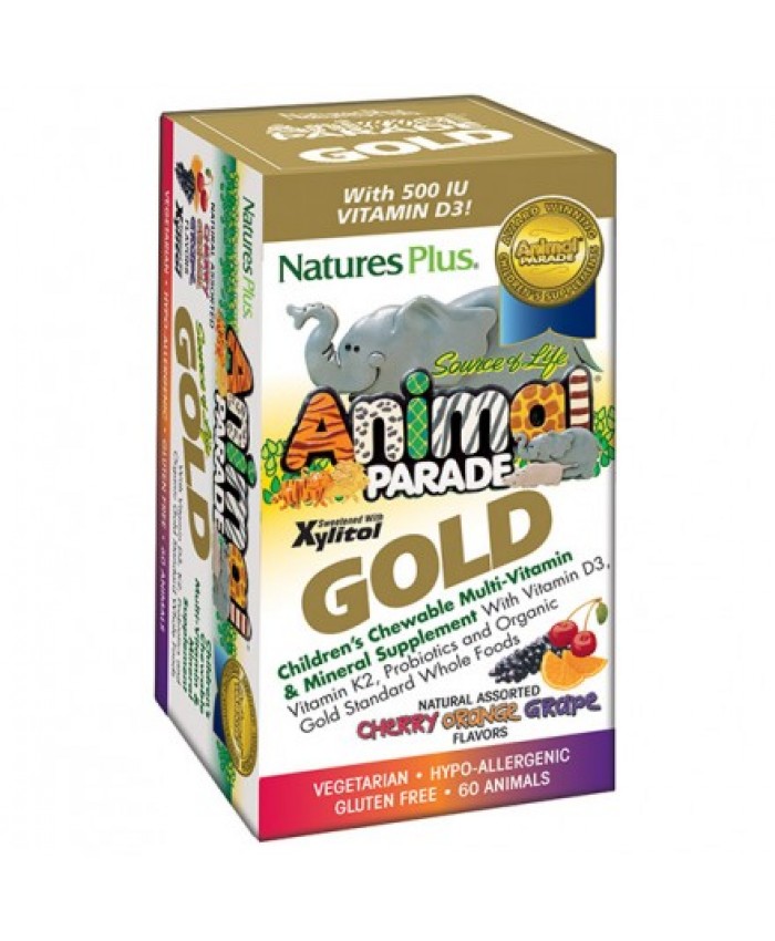 Nature's Plus Animal Parade Gold Cherry, Orange & Grape 60 Μασώμενες Ταμπλέτες