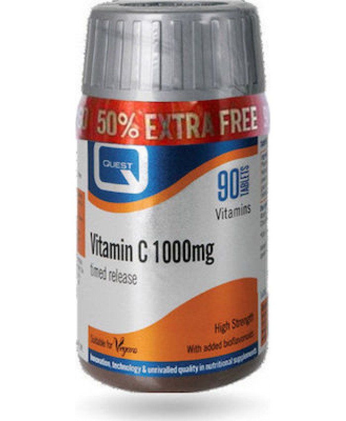 Quest Nutrition Vitamin C Timed Release 1000mg (+50%) 90 ταμπλέτες Quest