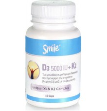 Smile Vitamin D3 5000iu + K2 60 κάψουλες 