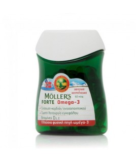 Moller's Μουρουνέλαιο Forte Omega-3, 60 Κάψουλες Συμπληρωματα