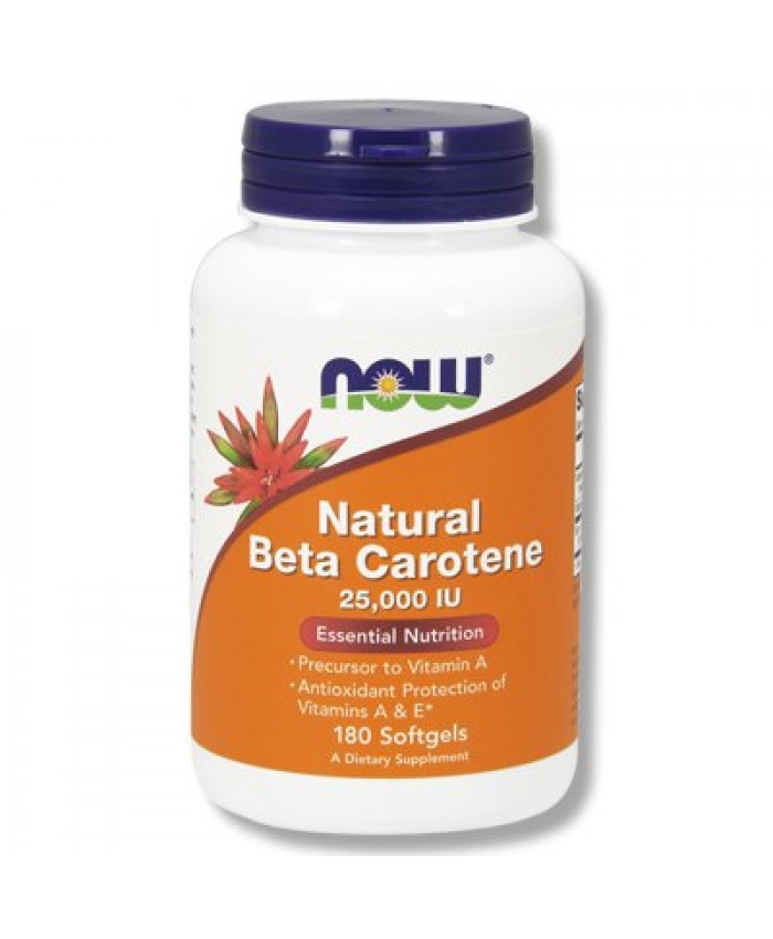 NATURAL BETA CAROTENE 25.000IU 90sgels Now Foods