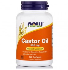 CASTOR OIL 650mg 120sgels Now Foods