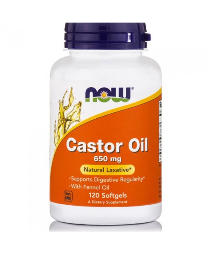 CASTOR OIL 650mg 120sgels Now Foods