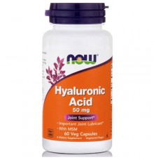 HYALURONIC ACID 50mg 60vcaps Now Foods