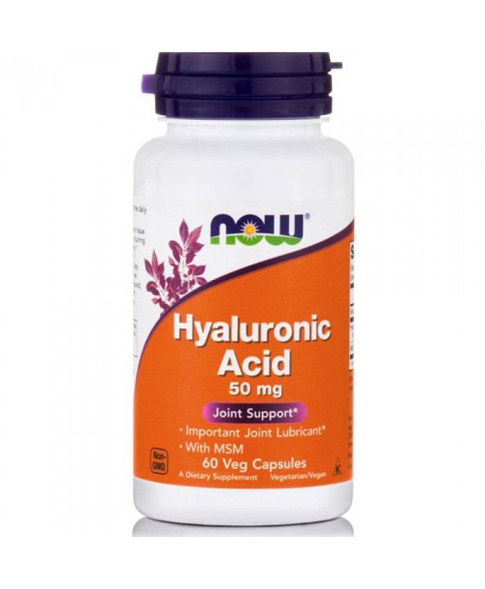 HYALURONIC ACID 50mg 60vcaps Now Foods