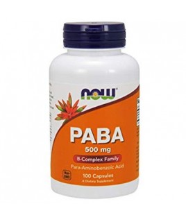 Now Foods PABA 500mg (Para-aminobenzoic Acid) 100caps Now Foods