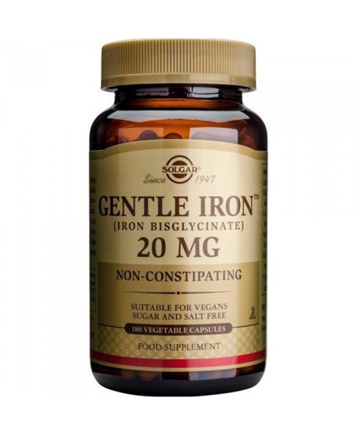 Solgar Gentle Iron 20mg 180 φυτικές κάψουλες Solgar