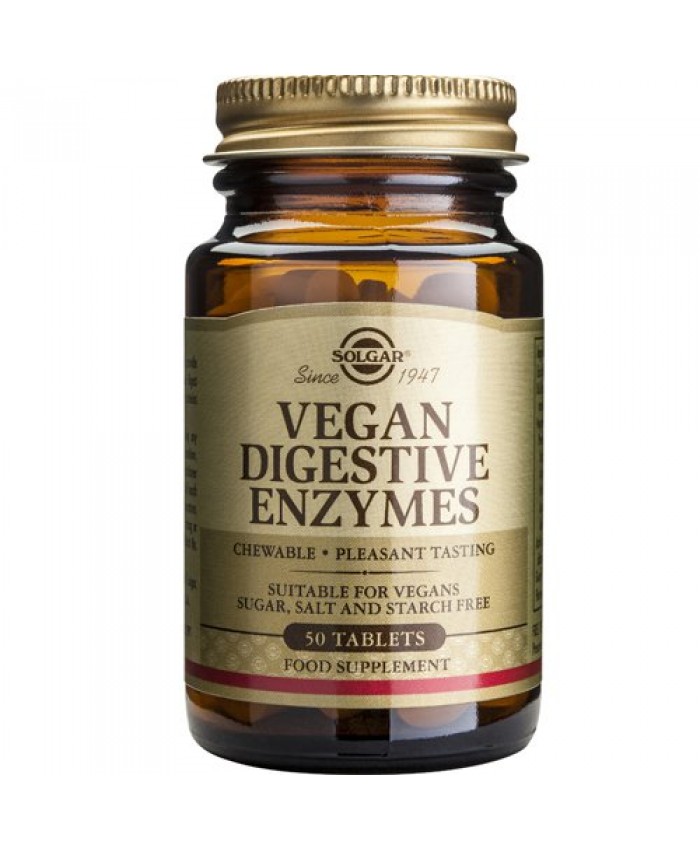 Solgar Vegan Digestive Enzymes 50 μασώμενες ταμπλέτες Solgar