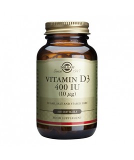 Solgar Vitamin D3 400IU 100 μαλακές κάψουλες Solgar