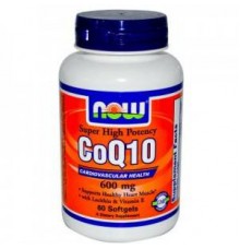 CoQ10 600mg (High Potency-High Absorption) 60sgels Now Foods