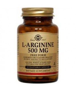 Solgar L-Arginine 500mg 50 φυτικές κάψουλες