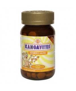 Solgar Kangavites Vitamin C 100mg 90μασώμενες ταμπλέτες Πορτοκάλι Solgar