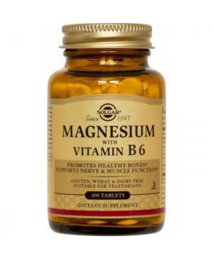 Solgar Magnesium with Vitamin B6 100 ταμπλέτες