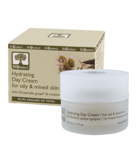 Bioselect Ενυδατικη Κρέμα Ημέρας για Μικτές / Λιπαρές Επιδερμίδες 50ml