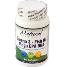 Natural Vitamins Omega 3 1000mg 60sgels