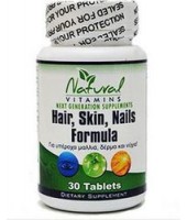 Natural Vitamins Hair Nail & Skin Complex 30tabs