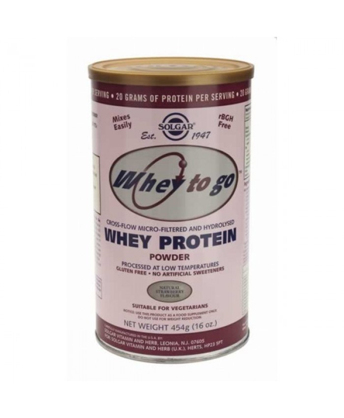 Solgar Whey To Go Protein 454gr Φράουλα Solgar