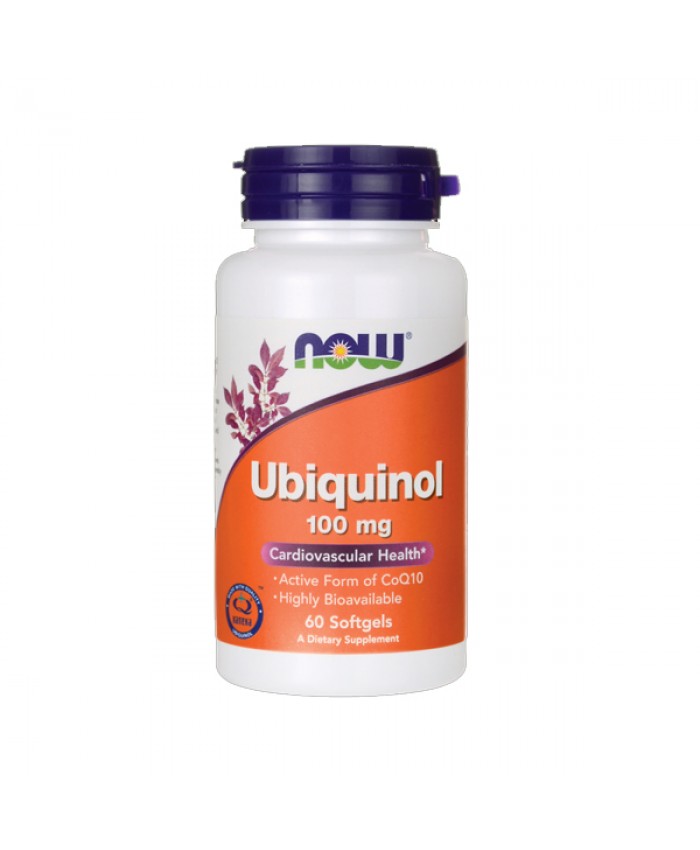 Now Foods Ubiquinol 100mg 60 μαλακές κάψουλες Συμπληρωματα